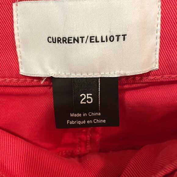 Current/Elliott The Kick Crop Flare In Poinsettia - Picture 3 of 6